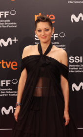 Marion Cotillard Looks Lovely in a Black Chanel Gown at the 2021 San Sebastian Film Festival