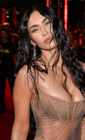 Hot Megan Fox in Sexy See-Through Dress at 2021 MTV VMAs