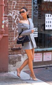 Ravishing Shay Mitchell Leggy Street Styles in New York City - September 2021