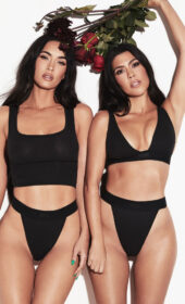 Sexy Kourtney Kardashian and Megan Fox Topless for a Spicy Skims Photoshoot 2021