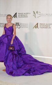 Sharon Stone Elegant in Dolce & Gabbana For The 5th Monte-Carlo Gala, 2021