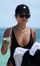 Vanessa Hudgens Incredible Figure in a Thong Swimsuit in Miami Beach 2021