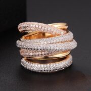 A Perdifiato Milan Luxurious Diamond Stack Ring