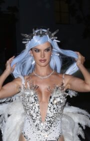 Alessandra Ambrosio in Ice Fairy Costume at 2021 CarnEvil Halloween Bash