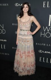 Alexandra Daddario Wore Chic Dress at 27th Annual ELLE Women in Hollywood Celebration in LA
