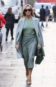 Amanda Holden Looks Stylish in Zara at Global Radio Studios in London