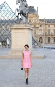 Ana de Armas in a Cute Mini Dress at the Louis Vuitton Paris Fashion Week Show 2021