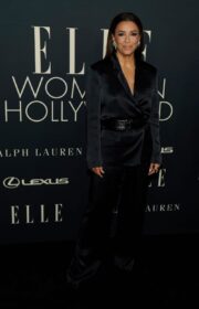 Eva Longoria Wore Black Dress at 27th Annual ELLE Women in Hollywood Celebration in LA