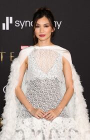 Gemma Chan Looks Pretty in Louis Vuitton Gown at The Eternals LA Premiere October 2021