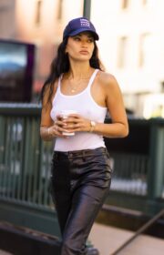 Glamorous Shanina Shaik See Through Street Style in New York City - 09/29/2021