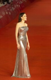 Gorgeous Angelina Jolie in Atelier Versace at The Eternals Rome Film Festival 2021 Premiere