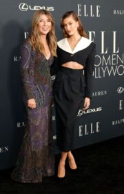 Hailey Bieber Wore Miu Miu Dress at 27th Annual ELLE Women in Hollywood Celebration in LA