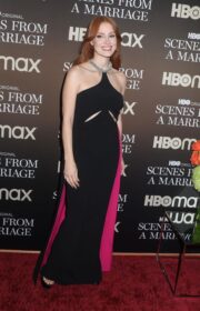 Jessica Chastain in Stella McCartney to the ‘Scenes From A Marriage’ New York Screening