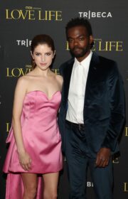 Lovely Anna Kendrick in Pink Lanvin at Love Life S2 Premiere