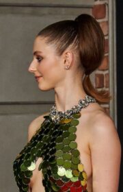 Thomasin McKenzie Wore Shiny Sequin Dress at the ‘Last Night In Soho’ LA Premiere
