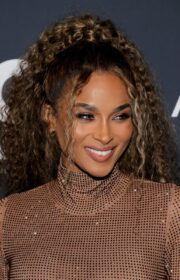 Beautiful Ciara in Brown Gown at ACE Awards 2021