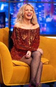 Dazzling Kylie Minogue in ITV's The Jonathan Ross TV Show in London 2021