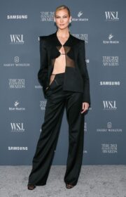 Karlie Kloss in Sheer Black Outfit at WSJ's 2021 Innovator Awards