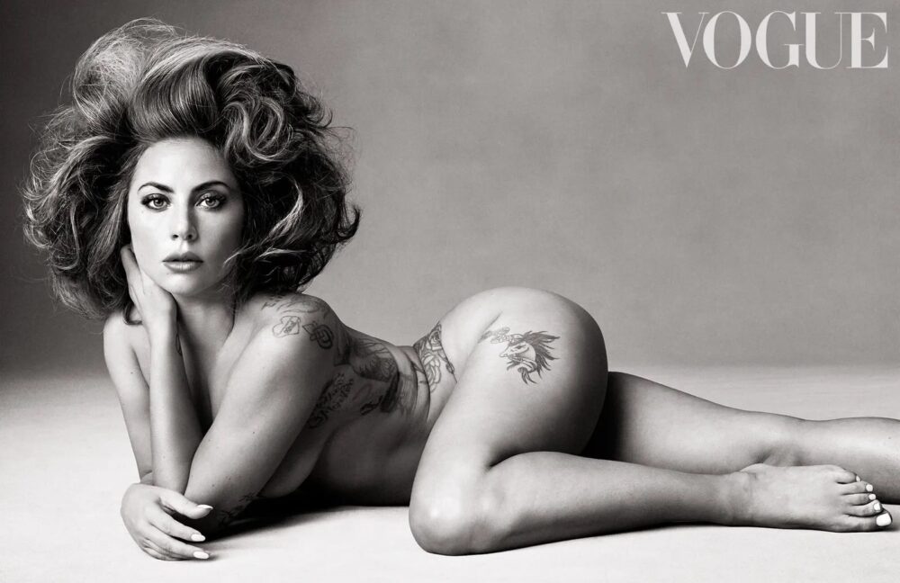 Glamorous Lady Gaga Poses Nude for British Vogue December 2021