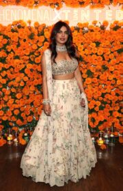 Priyanka Chopra Jonas in Floral Lehenga at Mindy Kaling’s Pre Diwali Bash 2021