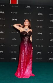 Salma Hayek in Shiny Gucci Gown at The 2021 LACMA Art+Film Gala