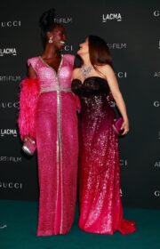 Salma Hayek in Shiny Gucci Gown at The 2021 LACMA Art+Film Gala