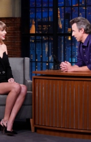 Taylor Swift in 2 Stunning Outfits for Late Night Shows with Jimmy Fallon And Seth Meyers