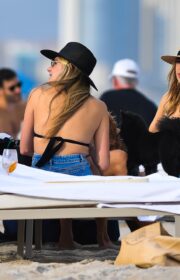 Kimberley Garner in Blue Swimsuit at Miami Beach December 18, 2021