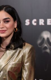Melissa Barrera Wore Glittering Dress to the Scream (2022) LA Premiere
