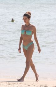 Alessandra Ambrosio Fabulous in a Mint-Colored Bikini 2022
