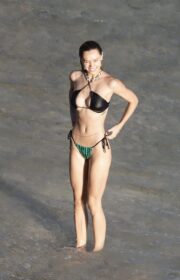 Alexis Ren in a Sexy Thong Bikini in St. Barts Beach- January 7, 2022