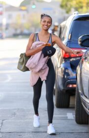 Jasmine Tookes Showed Off Her Natural Beauty While Leaving the Gym in LA 2022