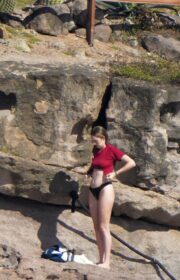 Maya Hawke & Uma Thurman Hot Swimwear Look in St. Barts Beach - 2021