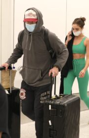 Pretty Olivia Culpo in Sports Outfit at LAX in Los Angeles - 01/17/2022