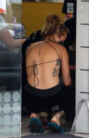 Rita Ora Backless Street Style at Double Bay in Sydney - 01/07/2022
