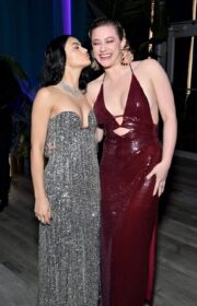 Camila Mendes in Sexy Midi Dress at the 2022 Vanity Fair Oscars Party