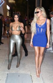 Dazzling Khloe Kardashian at SKIMS Pop Up Shop Event in Miami, Florida 2022