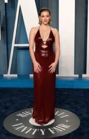 Delightful Lili Reinhart in Galvan Dress at the 2022 Vanity Fair Oscars Party