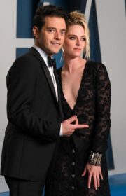 Kristen Stewart in Sexy Sheer Chanel Dress at the 2022 Vanity Fair Oscars Party