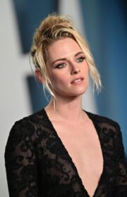 Kristen Stewart in Sexy Sheer Chanel Dress at the 2022 Vanity Fair Oscars Party