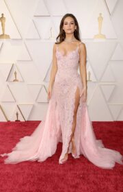 Oscars 2022: Gorgeous Lily James in Versace Dress at 94th Academy Awards
