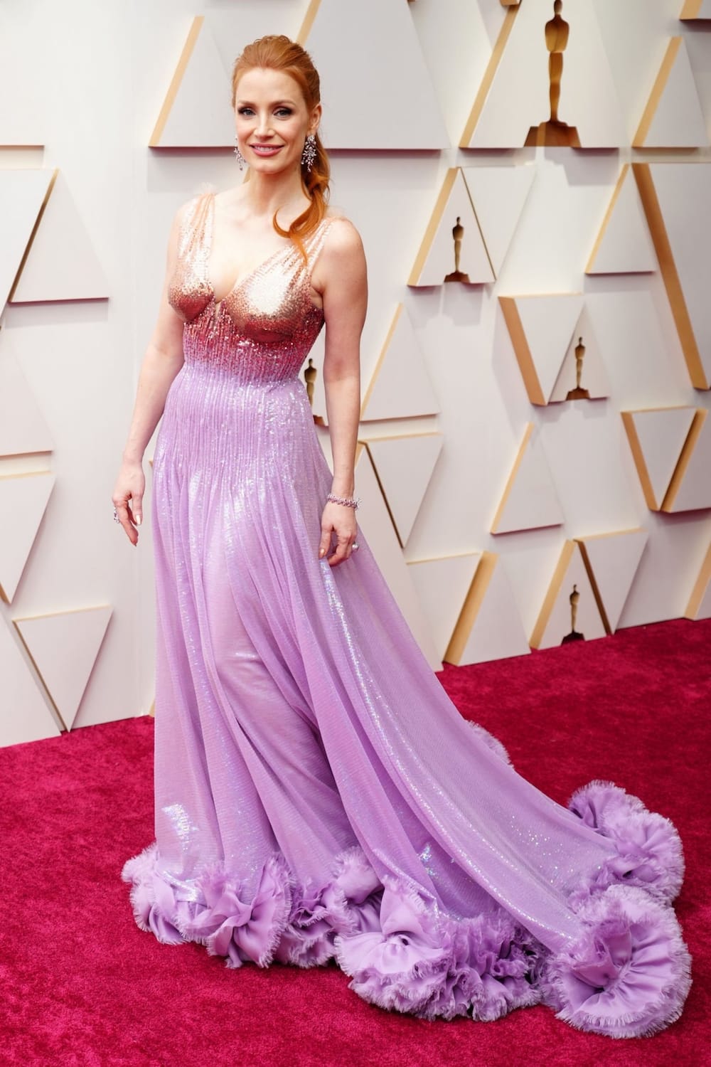 Oscars 2022: Radiant Jessica Chastain in Gucci Dress at 94th Academy Awards