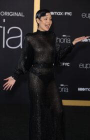 Alexa Demie in Sexy Sheer Norman Norell Dress at HBO Max ‘Euphoria’ FYC 2022