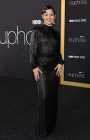 Alexa Demie in Sexy Sheer Norman Norell Dress at HBO Max ‘Euphoria’ FYC 2022