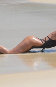 Alluring Izabel Goulart in Black Swimsuit for a Racy Photoshoot 2022