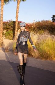 Coachella 2022: Paris Hilton in Hot and Delicious Sheer Mini Black Dress