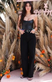 Coachella 2022: Glamorous Sara Sampaio in Miaou Top at Revolve Festival