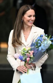 Charming Kate Middleton in Self-Portrait Dress at The Royal College of Midwives 2022