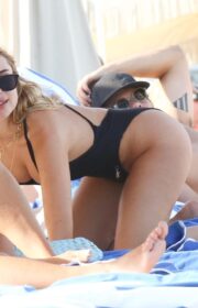 Kimberley Garner in Sexy Black Swimsuit in Miami Beach - April 2022