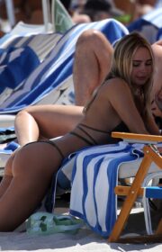 Kimberley Garner Looks Incredible in Dark Green Bikini at Miami Beach 2022